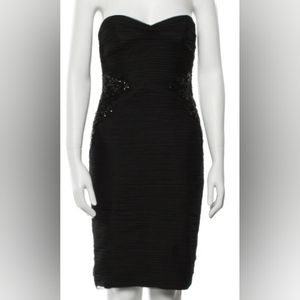 Monique Lhuillier Strapless Little Black Dress